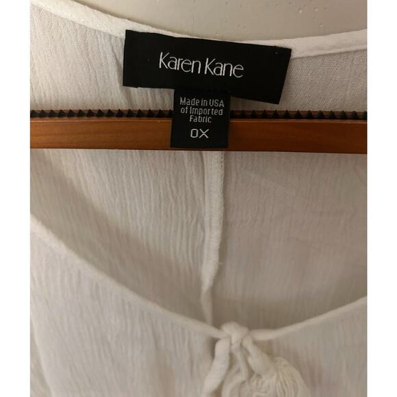 Karen Kane Peasant Top White Size Ox - Picture 3 of 3